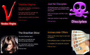 example web page salon adverts