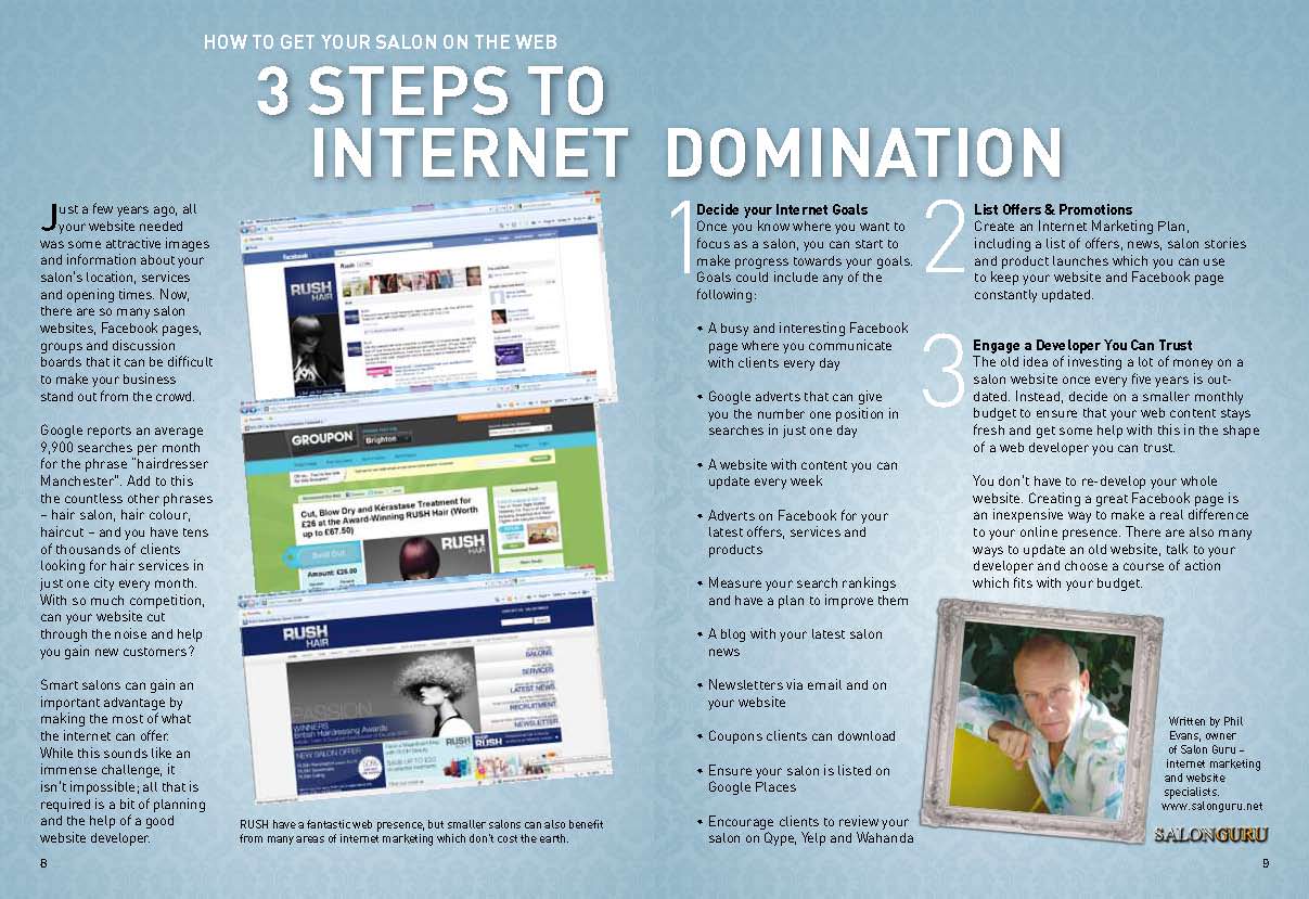 3 Steps to Internet Domination – for your Salon 3 Steps to Internet Domination – for your Salon