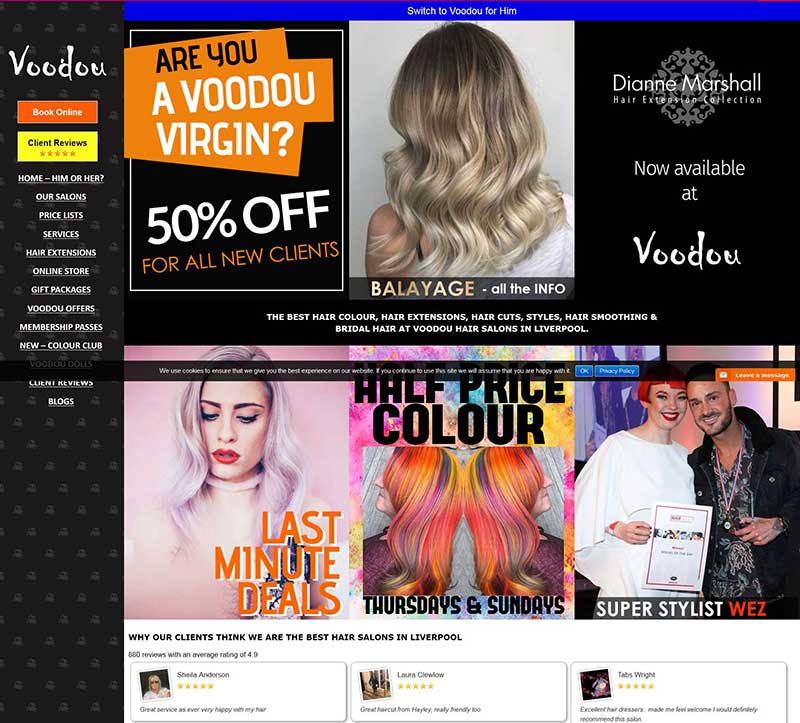 Voodou salon website Voodou salon website