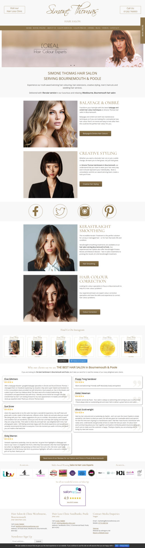 Websites And Marketing For Hair Salons