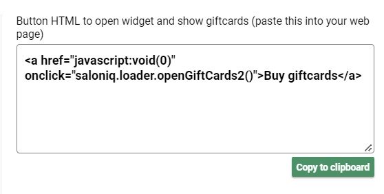 gift card embed widget