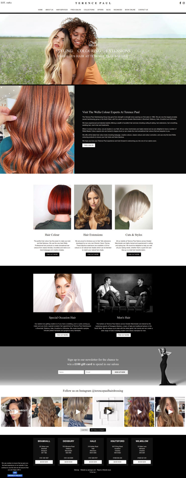 Our salon website & marketing clients in the UK & USA