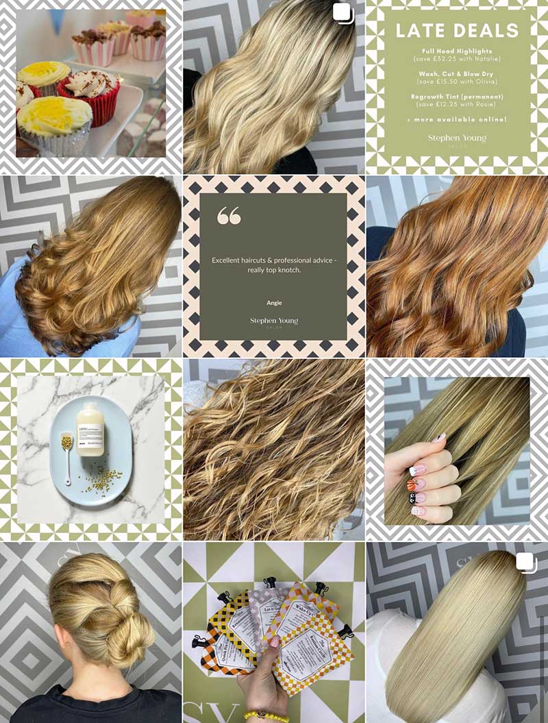 Salon Instagram grid