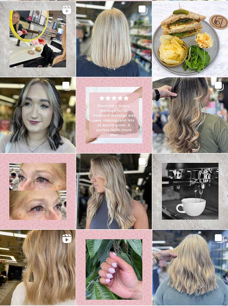 Salon Instagram examples