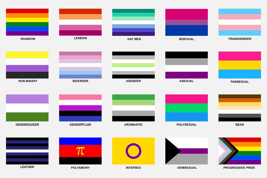 pride flags colours names