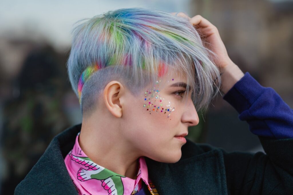 pride rainbow hair colours