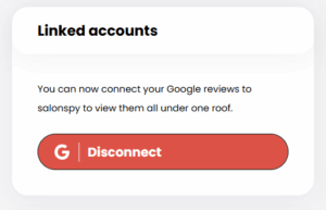 SalonSpy Linked Accounts Button