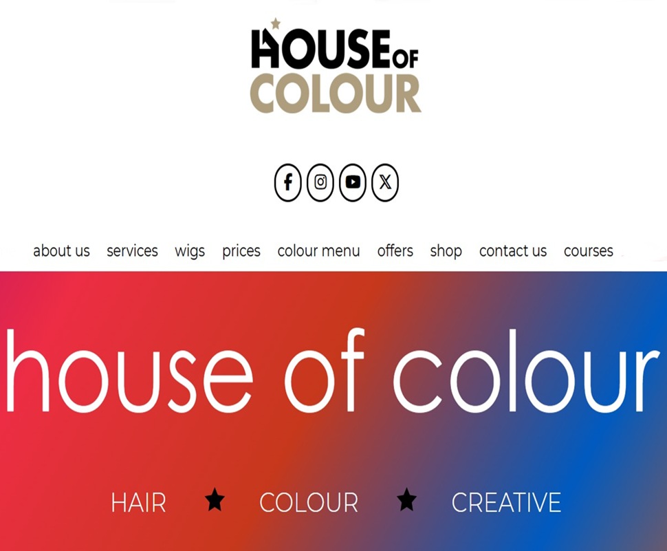 house of colour in Ireland - website by salon guru
