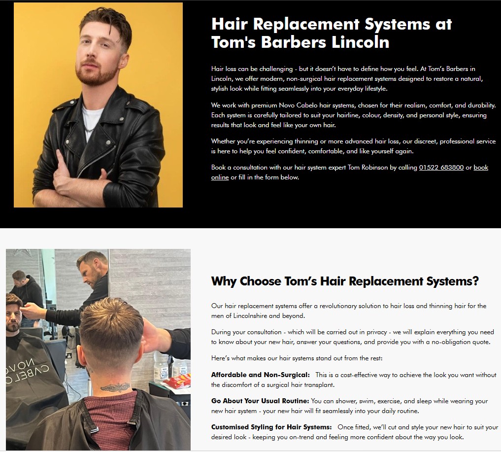 Salon Guru Case Study Toms Hair Replacement in Lincoln Salon Guru Case Study Toms Hair Replacement in Lincoln