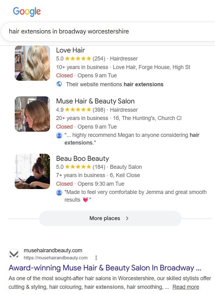 Websites with SEO for Salons Websites with SEO for Salons