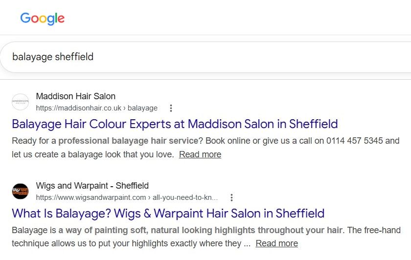 Websites with SEO for Salons Websites with SEO for Salons