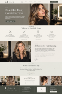 Bespoke salon website prices at salon guru