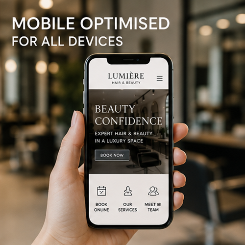 salon websites optimised for mobiles